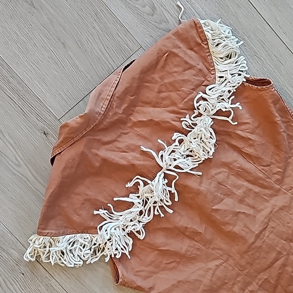 Vintage‎ Karman Fringe Sleeveless Western Shirt, Sm - Picture 10 of 16